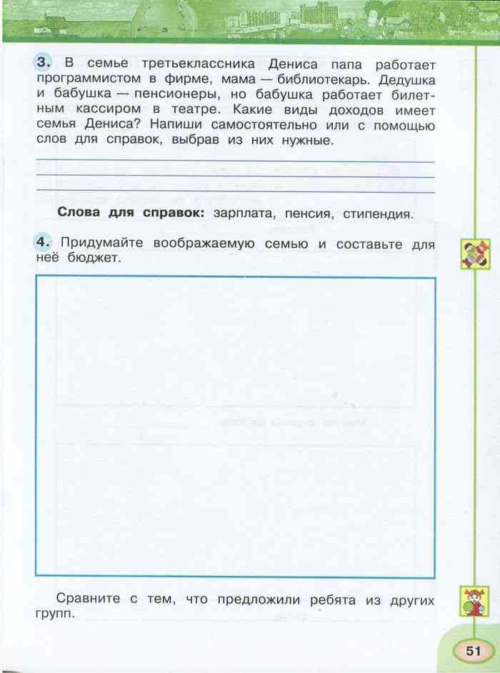 Окружающий мир 3 класс 2 часть семейный бюджет стр 75 – 78