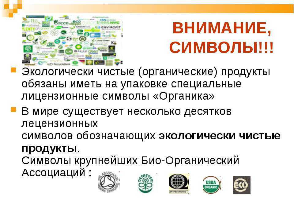 Сообщение экологически чистые продукты