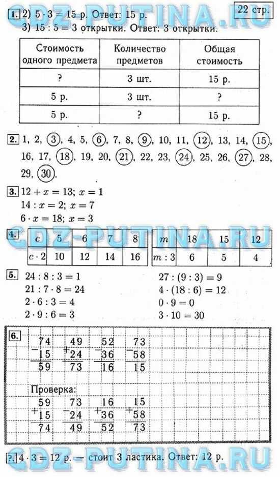 Гдз по математике 2 класс  рудницкая в.н., юдачева t.b.  часть 1, 2