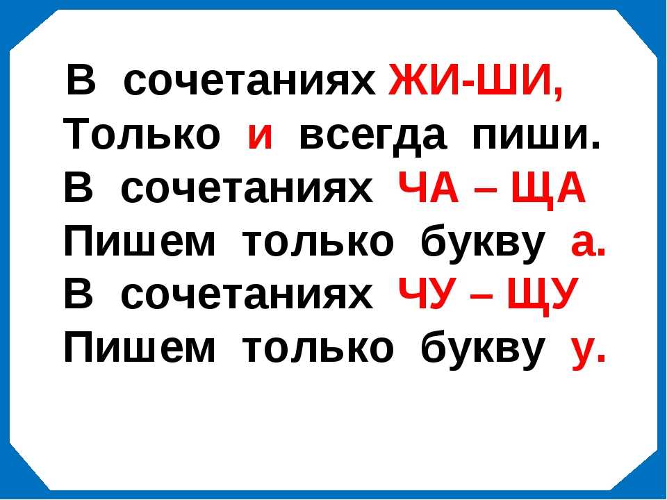 Карточка жи ши ча ща чу щу 2 класс исправь ошибку