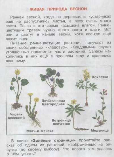 ГДЗ учебник по окружающему миру 2 класс часть 2 Плешаков страница 86 Номер 3 Познакомьтесь по учебнику с изменениями в неживой и живой природе весной Сделайте сообщение классу