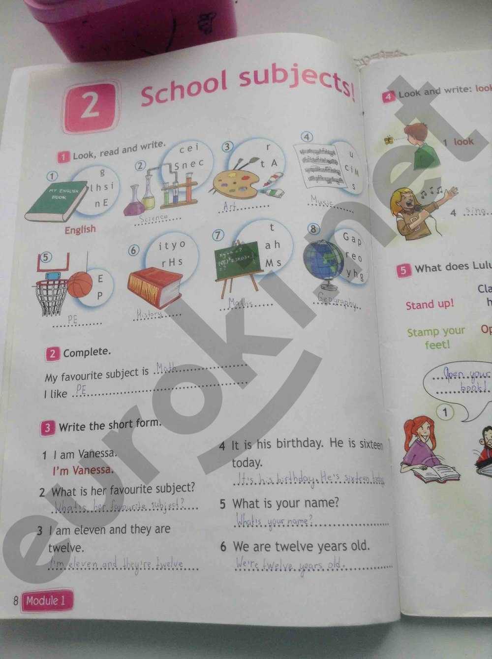 № 8гдз ответы по английскому языку spotlight 3 класс часть 2, быкова, дули