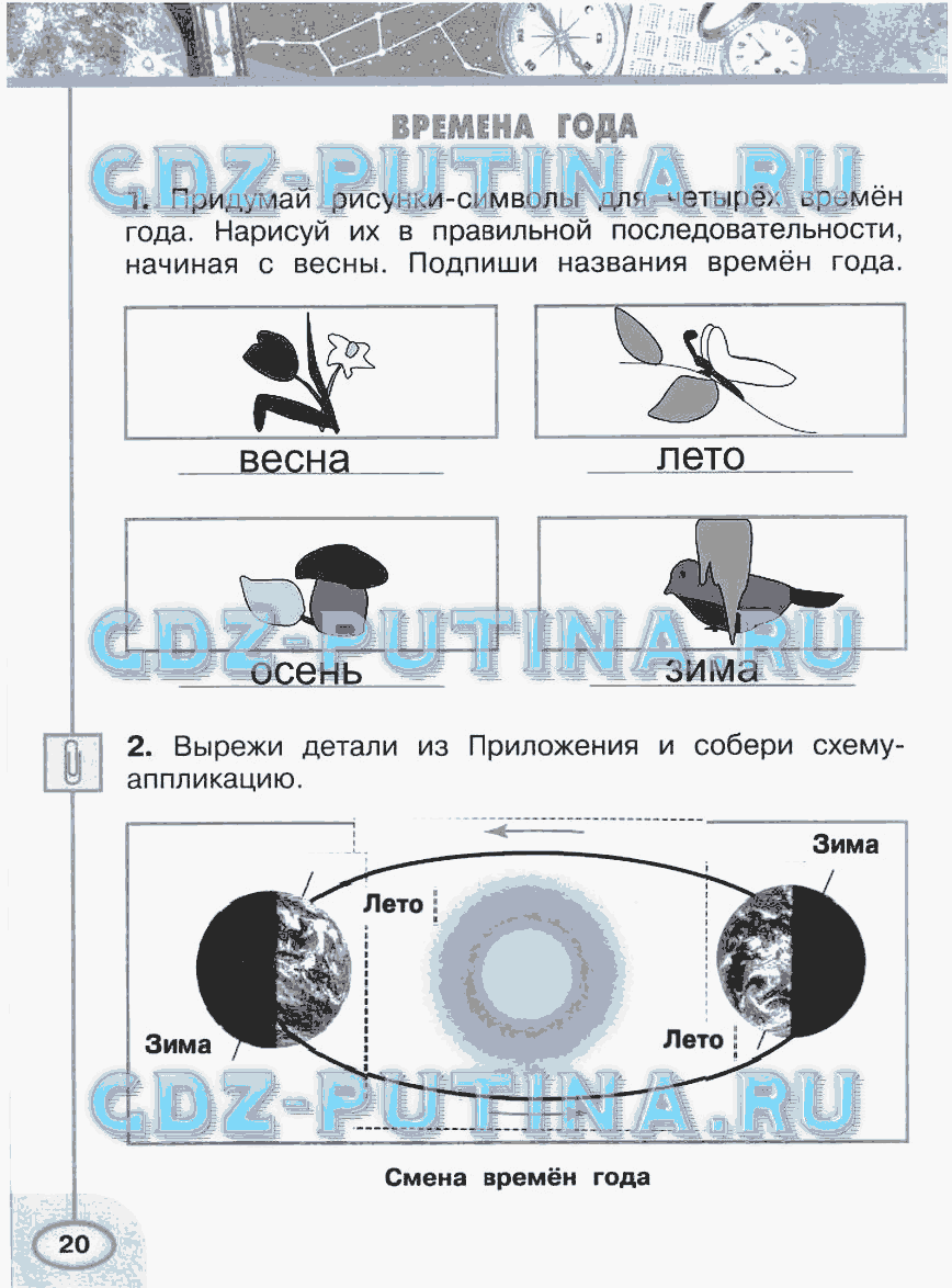 Гдз по окружающему миру — 2 класс — рабочая тетрадь — 1 часть — плешаков — 2020